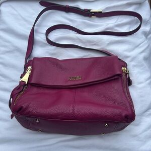 Michael Kors Plum Leather Crossbody Bag